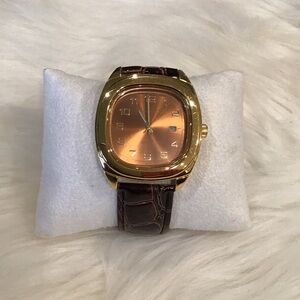 Joan Rivers Gold and Brown Watch